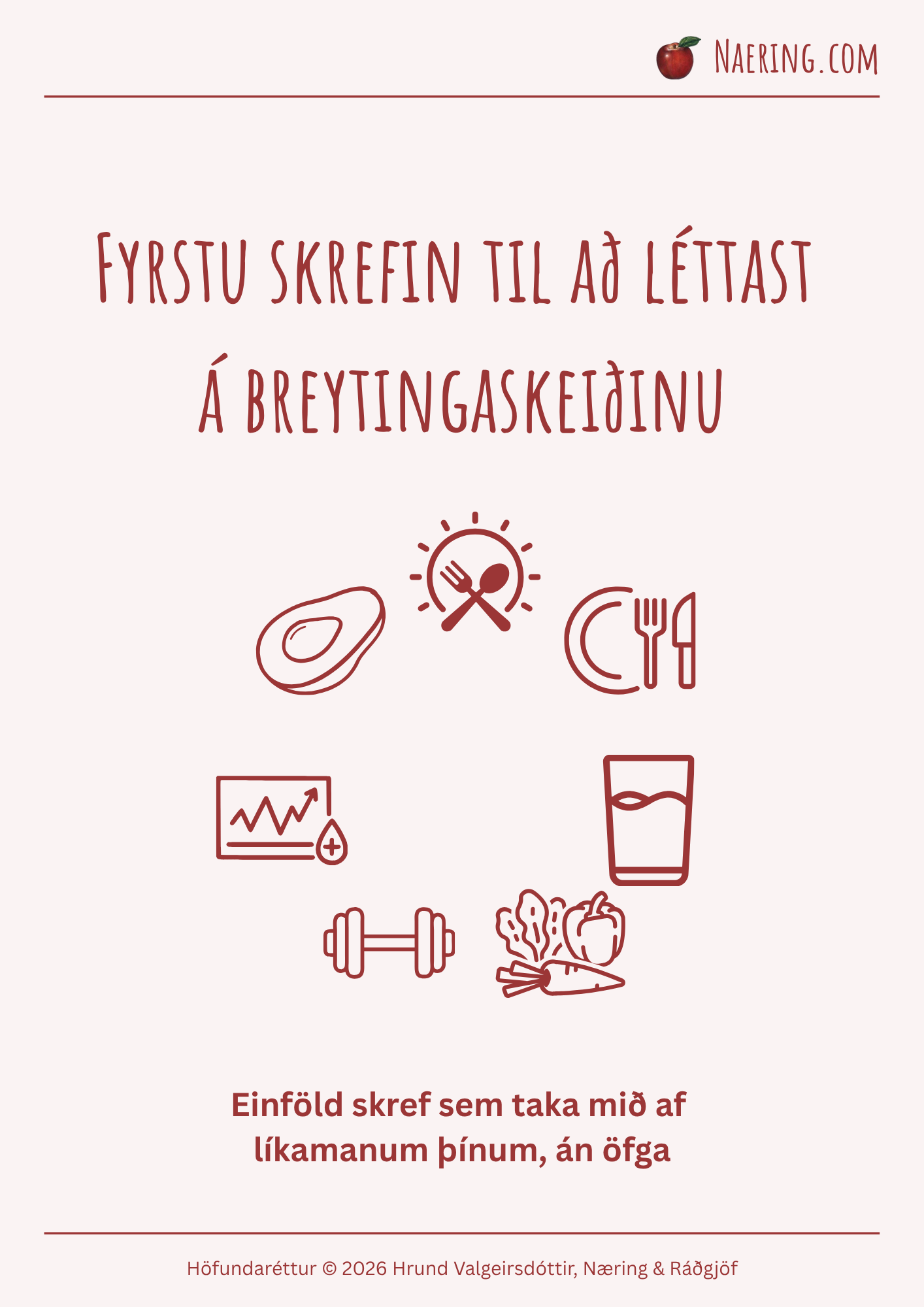 Fyrstu skrefin til að léttast á breytingaskeiðinu eftir Hrund Valgeirsdóttur